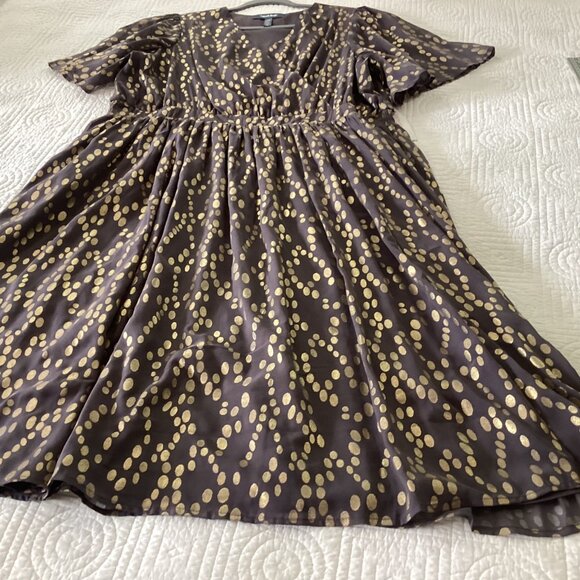 NWT ModCloth Golden Dot Bubbly Feelings Midi Dress Women’s Size 1X - Picture 13 of 14